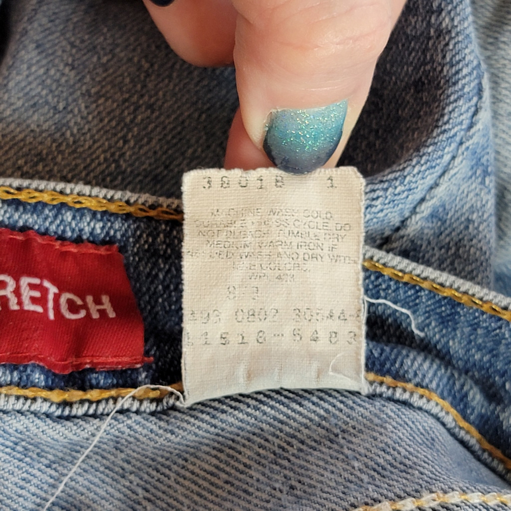 Vintage Levi's 518 Super Low Stretch Boot Cut Bootcut Medium Wash 5 S Jeans Y2K - Picture 11 of 11